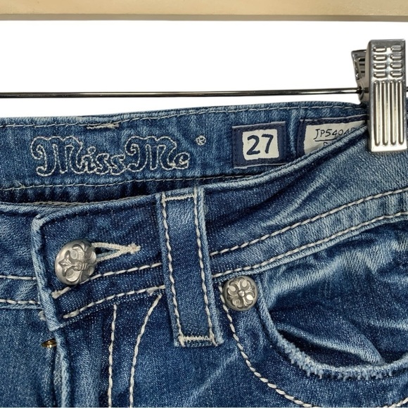 Miss Me Cross Embellished Boot Cut Jeans Size 27 - Picture 9 of 10